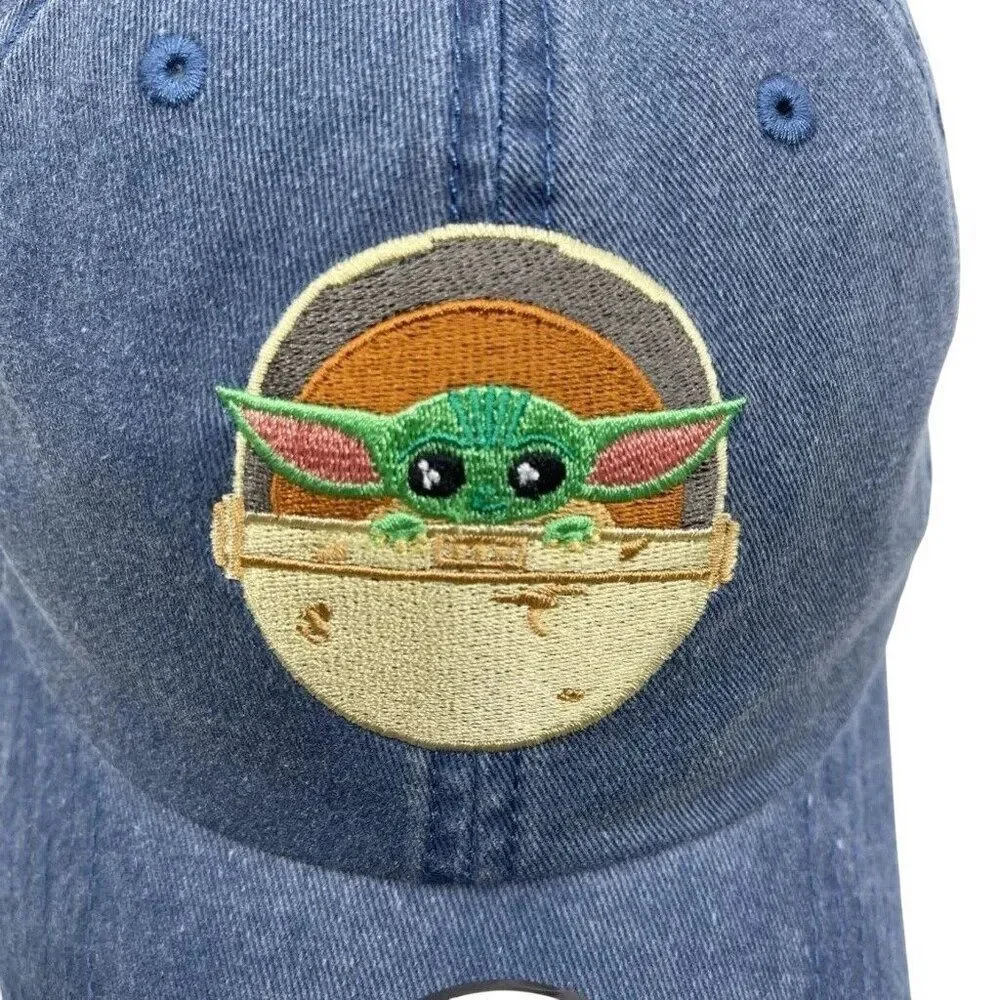 Yoda Star Wars Unisex Denim Baseball Cap‎ Blue Strapback 6 Panel One Size New